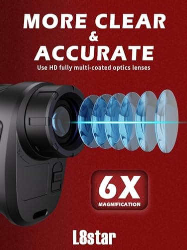 Range Finder Golf, L8star Golf Rangefinder with Slope Switch, Slope Golf Range Finders-Slope Compensation, Flag Lock with Pulse Vibration,1300 Yards High Precision Golf Gifts Accessories for Men — view 4