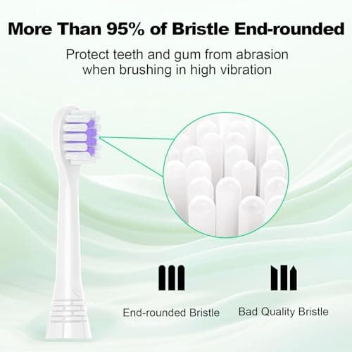Compatible with Philips One Kids HY1130/01 HY1130/02 Electric Toothbrush Replacement Brush Heads,for Philips One Kids 3+Years Electric Toothbrush with dust Cover,10 Pack (White, Small) — view 2