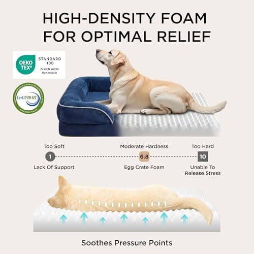 Bedsure Orthopedic Dog Bed for Extra Large Dogs - XL Waterproof Dog Bed Medium, Foam Sofa with Removable Washable Cover, Waterproof Lining and Nonskid Bottom Couch, Pet Bed — view 2