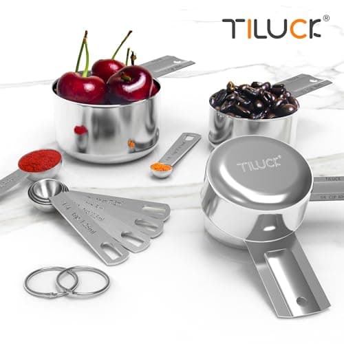 TILUCK Stainless Steel Measuring Cups & Spoons Set, Cups and Spoons,Kitchen Gadgets for Cooking & Baking (10) — view 5