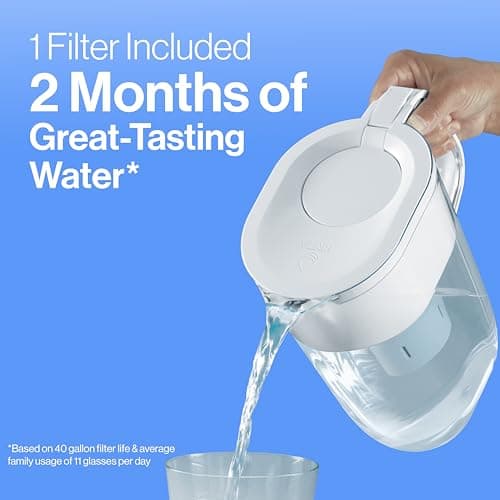 Brita 27 Cup Filter Dispenser, Reduces Chlorine taste and odour from Tap Water, Filters 151 Litres, UltraMax, Grey — view 3