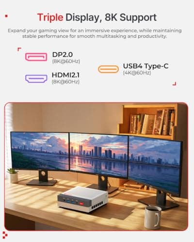ACEMAGIC X3 Mini Gaming PC Ryzen 7 H 255 Radeon 780M 16GB 1TB Windows11 Pro — view 7