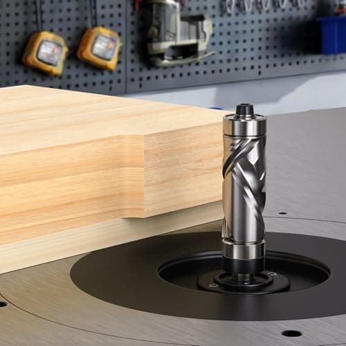 Serestool Top and Bottom Bearing Flush Trim Router Bit 1/4 Shank, 1/2" Cutting Diameter, 1-1/8" Cutting Length, Up&Down Compression Cut, Carbide Spiral Pattern Template Bit for Wood Trimming — view 4