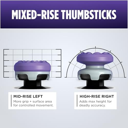 KontrolFreek FPS Freek Galaxy Purple for Xbox One and Xbox Series X Controller | 2 Performance Thumbsticks | 1 High-Rise, 1 Mid-Rise | Purple — view 4