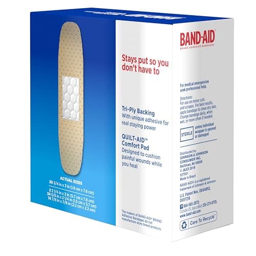 Band-Aid Brand Tru-Stay Sheer Strips Adhesive Sterile Bandages for First Aid & Wound Protection, Individually Wrapped Wound Care Bandages for Minor Cuts & Scrapes, Assorted Sizes, 80 ct — view 5
