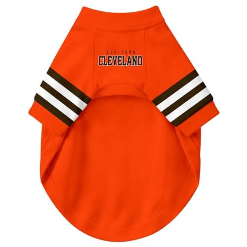 DALLASC Cleveland Dog Clothes Jersey Style Personalized Pet T Shirt with Custom Name Number for Small Medium Large Dogs — view 6