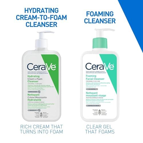 CeraVe Foaming Face Wash, Gel Face Cleanser for Normal to Oily Skin, Removes Excess Oil & Dirt, with Hyaluronic Acid, Niacinamide & Ceramides, Fragrance-Free, Recommended by Dermatologists, 562mL — view 7
