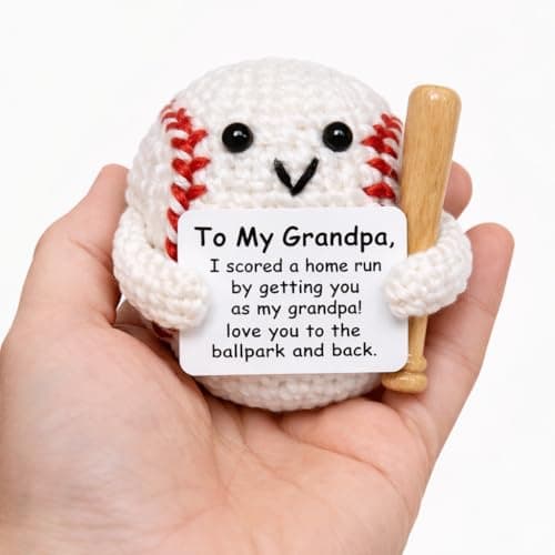 YACO STORE Grandpa Gifts for Father Day, Birthday Gifts for Grandpa, Positive Handmade Crochet from Granddaughter and Grandson — view 2