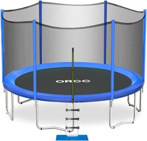 ORCC Kids Trampoline, 1200LBS Weight Capacity Outdoor Trampoline 16 15 14 12 10 8FT Yard Trampolines for Kids Adults