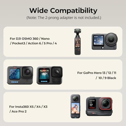 SmallRig Backpack Strap Mount for GoPro Hero 13/12/11, for DJI Osmo Nano Action 6/5 Pro/4/Pocket 3, for Insta360 X5/4/3/Ace Pro 2, Hook and Loop Fastener Clip Mount with Ball Head Adapter Base -5721 — view 5