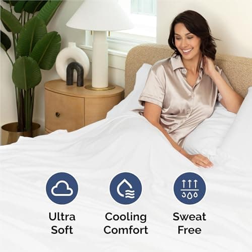 Queen 6 Piece Sheet Set - Cooling & Breathable Bed Sheets - Hotel Luxury Bed Sheets for Women, Men, Kids & Teens - Comfy Bedding w/Deep Pockets & Easy Fit - Soft & Wrinkle Free - Queen White Sheets — view 3