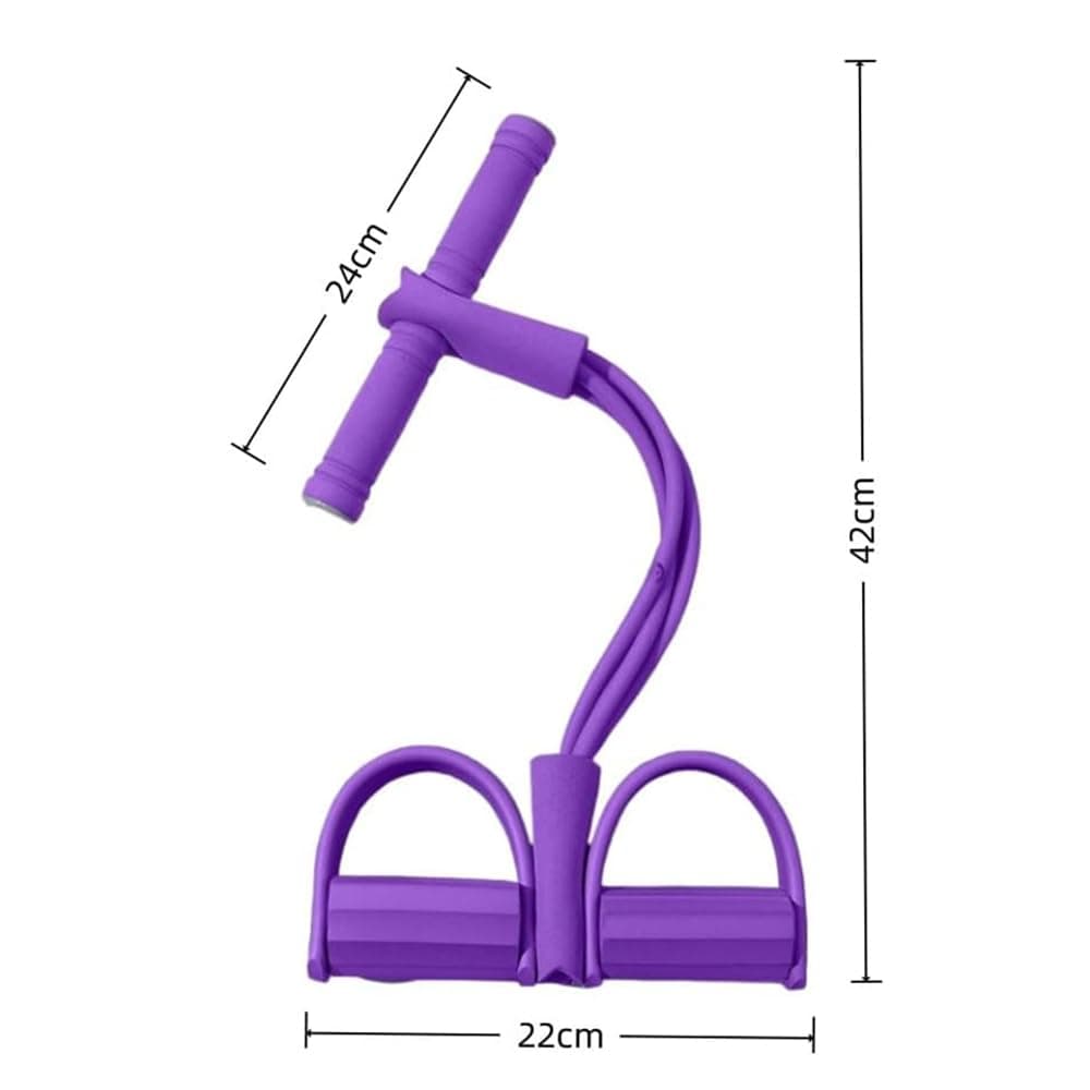6-Tube Pedal Resistance Band with Handles - Sit Up Pull Rope for Full Body Workout, Home Gym Training, Yoga, and Pilates | Abdominal, Leg, Arm, Waist Toning & Slimming Equipment — view 2