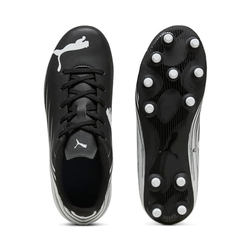 Puma Unisex-Child ATTACANTO Firm, Artificial Ground Soccer Cleats, Black-White AH25, Big Kid 5 — view 5