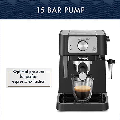 De'Longhi Stilosa Compact Manual Espresso Machine, Manual Milk Frother — view 4