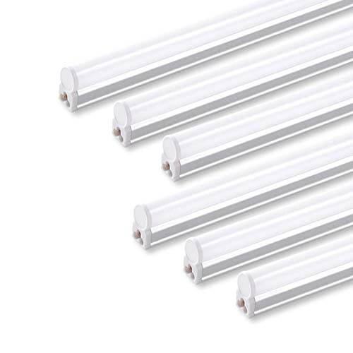 (6 Pack) Barrina T5 LED Shop Light Plug and Play, 4FT, 2200lm, 4000K (Daylight Glow), 20W, Utility Shop Light, Ceiling and Under Cabinet Light