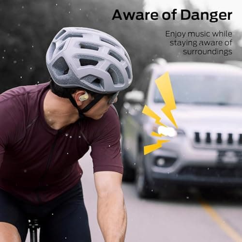 Monster Open Ear AC312 Headphones, Powerful Sound by 16mm Large Drivers, Bluetooth 5.4 Open Ear Earbuds with Noise-Cancelling Mic for Clear Calls, Touch Control, 32H Playtime, IPX5 Waterproof, White — view 3