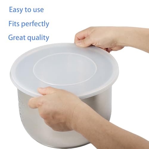 Silicone Lid for Instant Pot 3 QT, 8.1IN Reusable Pot Cover for Instant Pot 3 Quart, Lid 3 qt for Instantpot, Reusable Silicone Lid for Bowl & Food Cover, Accessories for Instapot, Transparent White — view 5