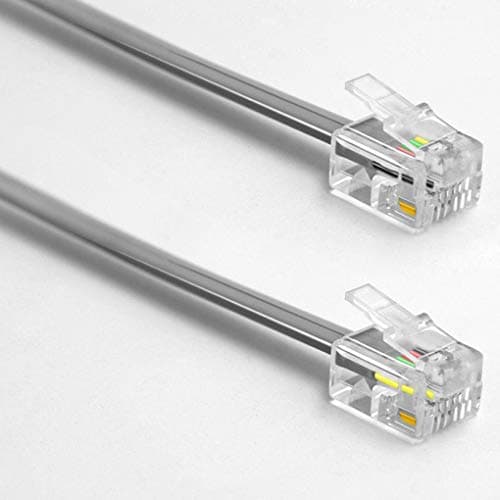 NECABLES 3Pack Phone Cord 3ft Telephone Cord Phone Line Cord RJ11 6P4C Male to Male for Landline Phone and Fax - 3 Feet