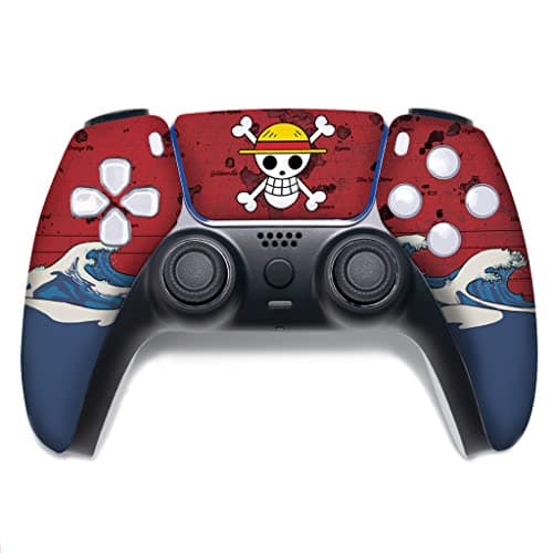 One Peice Custom PS-5 Controller Wireless compatible with Play-Station 5 Console by BCB Controllers | Proudly Customized in USA with Permanent HYDRO-DIP Printing (NOT JUST A SKIN)