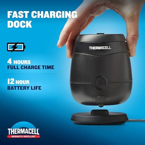 Thermacell E-ZoneGuard Patio Max Rechargeable Mosquito Repeller with 20-Foot Zone of Scientifically Proven Outdoor Protection; 12-Hr Battery; 36-Hr Refill; Bug Spray Alternative; Fast Charging Dock — view 5