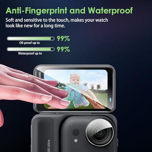 Suttkue for Insta 360 GO Ultra screen protector HD Tempered Glass, Anti-Scratch,High Definition Clear,for Insta 360 GO Ultra (3+3 pack) — view 3