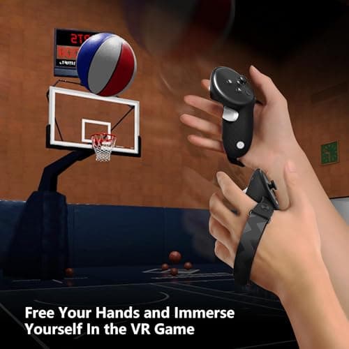 AMVR Upgraded Controller Grips Cover Compatible with Meta/Oculus Quest 3S/ 3 Accessories, with Battery Opening Cover and Knuckle Straps Protector(Not for Charging Dock) (Common Size) — view 4