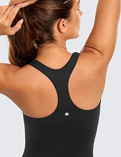 CRZ YOGA Butterluxe Racerback Tank Tops Black Large — view 5