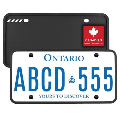 StandardAutoPart Silicone License Plate Frame – Rust-Proof, Rattle-Proof, Weatherproof Cover & Bracket Holder for Front/Rear US & Canada Standard Car Plates (Black Silicone, Pack of 2)