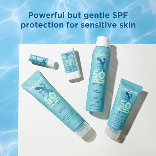 Blue Lizard Sensitive Mineral SPF 50 Sunscreen Lotion, 100% Mineral Sunscreen, UVA/UVB Protection, Infused with organic Aloe Vera, Soothes and Hydrates, 5 fl oz — view 8