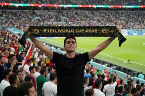 Wagon International Official FIFA World Cup 2026 Edition - High Definition Universal Polyester Trophy Scarf – Gameday Fan Wear for all Matches from New York to Miami, Dallas to Los Angeles — view 2