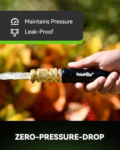 RainPoint Quick Connect Hose Fittings 3/4" GHT - Solid Brass Garden Hose Connectors, No-Leak Design & Universal Fit for Instant Connection (2 Sets)