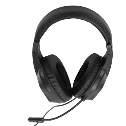 PUSOKEI Wired USB Gaming Headset with Noise Canceling Microphone, 7.1 Surround Sound Headphones RGB Lighting for PC, 40mm Drivers Memory Foam Earmuffs (Black) — view 4