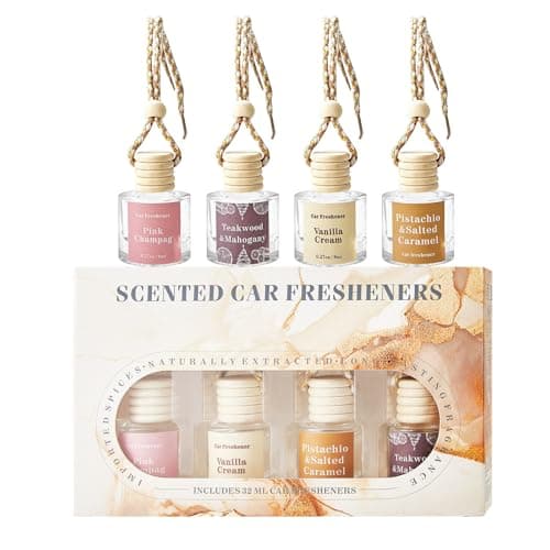Car Air Fresheners Diffuser, Hanging Car Scent Air Freshener, Car Freshener Long Lasting, Essential Oil Diffuser, Fragrance Oil Air Diffuser, 4pcs