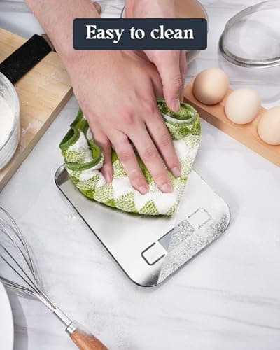 Tcsxady Food Scale, 11lb Digital Kitchen Scale with 6 Units LCD Display and Tare Function,Compact Design for Baking,Healthy Cooking,Meal Prep, 304 Stainless Steel — view 7