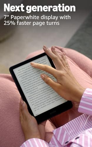 Amazon Kindle Paperwhite Signature Edition 32GB – 20% faster with auto-adjusting front light, wireless charging, and weeks of battery life – Metallic Black + 3 Months Free Kindle Unlimited (with auto-renewal) — view 2