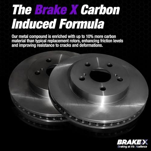 Brake X Front Brake Pads and Rotors Kit replacement for 2011-2015 CHEVROLET CRUZE | NYX OE+ Rotors and Alpha Ceramic Brake Pads — view 3