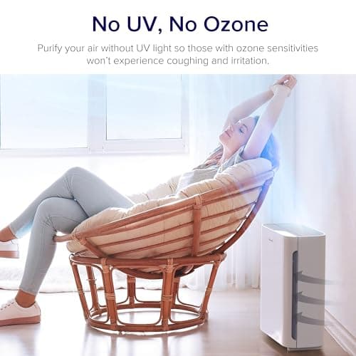 Levoit Air Purifiers for Large Room, Purificateur d'air with Washable Pre-Filter for Allergies, Dust, Pollen, Pet Hair, AHAM VERIFIDE, Odor & Smoke Eliminator for Medium Sized Rooms, Vital 100 — view 6