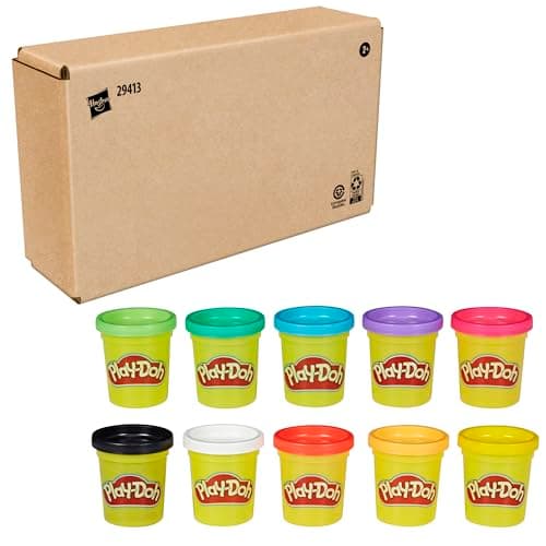 Play Doh Modeling Compound 10-Pack Case of Assorted Colors, Non-Toxic 2 oz. Cans, Back to School Gifts, Prizes, & Party Favors, Preschool Toys for Kids, Ages 2+ (Amazon Exclusive) — view 9
