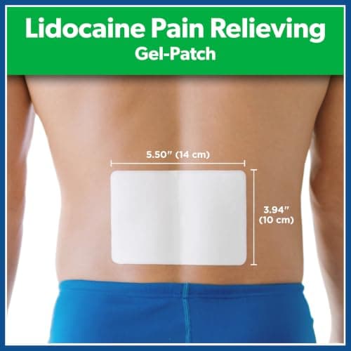 Salonpas Lidocaine 4% Pain Relieving Gel-Patch, 6 Count (Pack of 1)