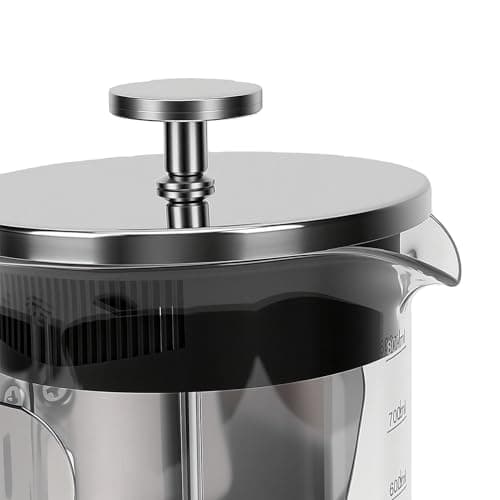 Asixxsix French Press Coffee Maker, 34 Oz 800ml High Borosilicate Glass Heat to Press, Cold Brew Maker with 80 Mesh Stainless Steel Filter for Home Travel (Woven 800ml) — view 6