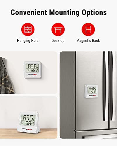 ThermoPro TP357 Digital Hygrometer Indoor Thermometer of 260FT, Bluetooth Thermometer Humidity Meter with Smart App, Room Thermometer Humidity Gauge with Temperature Humidity Sensor — view 8