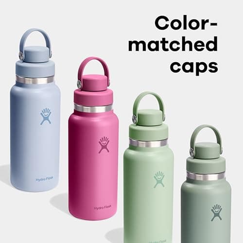 Hydro Flask Water Bottle - Insulated Stainless Steel - Wide Mouth Chug Lid, Non Spill, Leakproof in 24 Oz Aloe Green — view 2