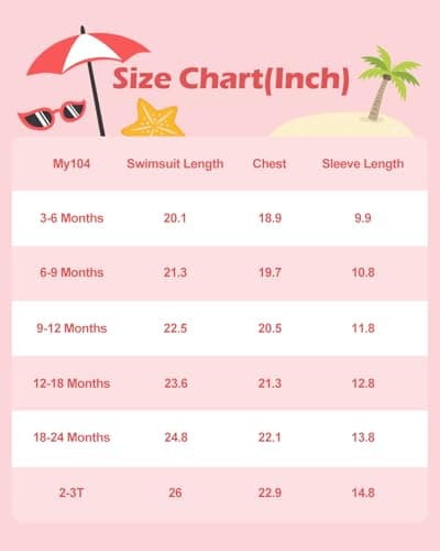 babygoal Baby Toddler One Piece Rash Guard UPF 50+ Sun Protection Full Body Bathing Suit Swimsuit Long Sleeve Zipper for Boys Girls YZFH03-12-18M-CA Strawberry — view 5