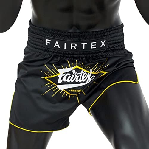 Fairtex Slim Cut Muay Thai Boxing Shorts, Bs1903 Black Focus, Large — view 3