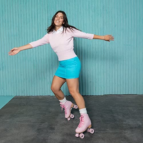C SEVEN C7skates Cute Roller Skates for Girls and Adults (Cherry Blossom, Women's 8 / Men's 7) — view 3