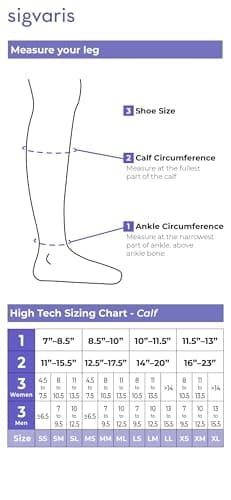 Men's & Women's 20-30mmHg Athletic Performance Sock Size: Large Small (LS), Color: Black 99 by Sigvaris — view 2