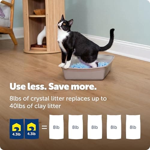 PetSafe ScoopFree 4.3 lb Bags (2 Pack) Premium Crystal Cat Litter - Outperforms Clay Litter - Refill Packs - Reusable Tray Compatible - Fresh Scent — view 5
