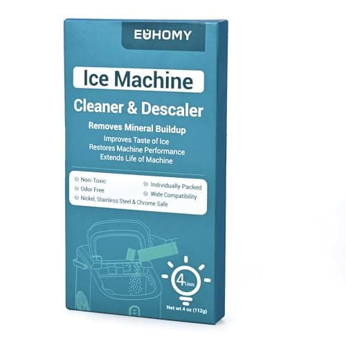 EUHOMY Ice Maker Cleaner & Descaler | 4 Use & Individually Packed | Ice Machine Cleaner with Organic Citric Acid Descaling Powder, Ideal for All Brands — view 7