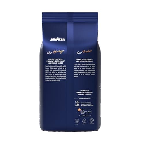 Lavazza Super Crema Whole Bean Coffee, Medium Espresso Roast, Arabica and Robusta Blend, 2.2 lb Bag, Package May Vary (Pack of 1) — view 2