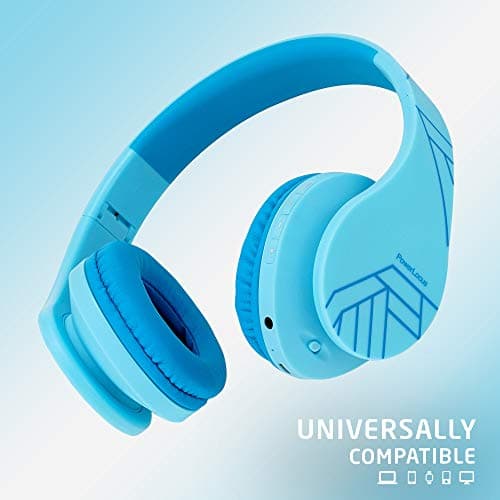 PowerLocus Kids Headphones Over-Ear, Bluetooth Wireless Headphones for Kids,with Microphone, Safe 85DB Volume Limited, Foldable with Carry Case, Audio Cable, Micro SD mode for Online Classes,PC,Phones — view 5